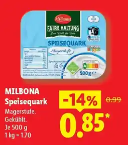 Lidl MILBONA Speisequark Angebot
