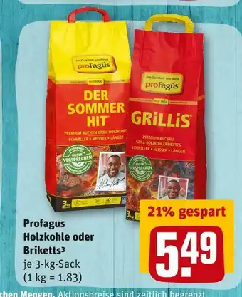 REWE Profagus holzkohle oder briketts Angebot