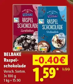 Lidl BELBAKE Raspelschokolade Angebot