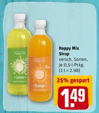 REWE Happy mix sirup Angebot