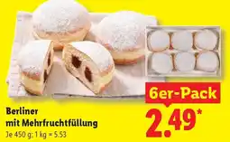Lidl Berliner mit Mehrfruchtfüllung Angebot