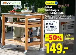 Lidl DOBAR Beistellwagen mit Edelstahlplatte Angebot