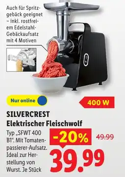 Lidl SILVERCREST Elektrischer Fleischwolf Angebot