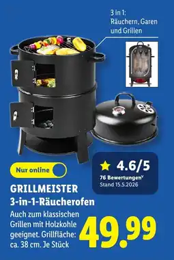 Lidl GRILLMEISTER 3-in-1-Räucherofen Angebot