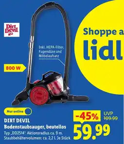 Lidl DIRT DEVIL Bodenstaubsauger, beutellos Angebot