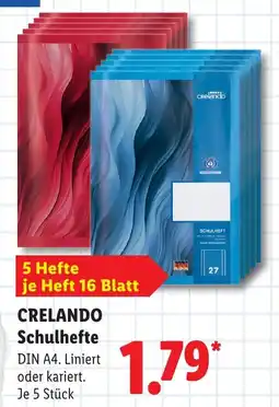 Lidl CRELANDO Schulhefte Angebot