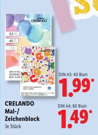 CRELANDO Mal-/ Zeichenblock