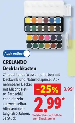 Lidl CRELANDO Deckfarbkasten Angebot