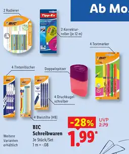 Lidl BIC Schreibwaren Angebot