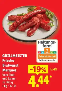 Lidl GRILLMEISTER Frische Bratwurst Merguez Angebot
