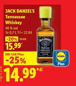 Lidl JACK DANIEL'S Tennessee Whiskey Angebot