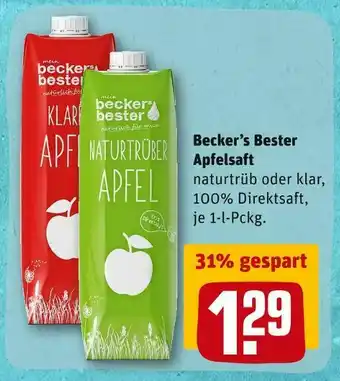 REWE Becker’s bester apfelsaft Angebot