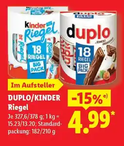 Lidl DUPLO/KINDER Riegel Angebot