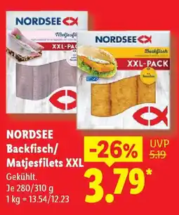 Lidl NORDSEE Backfisch/ Matjesfilets XXL Angebot