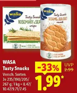 Lidl WASA Tasty Snacks Angebot