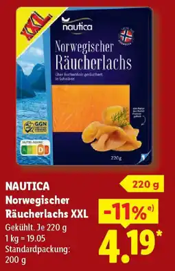 Lidl NAUTICA Norwegischer Räucherlachs XXL Angebot