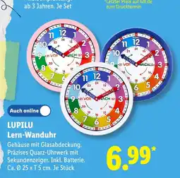 Lidl LUPILU Lern-Wanduhr Angebot