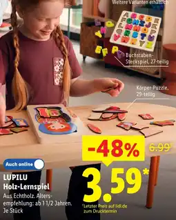 Lidl LUPILU Holz-Lernspiel Angebot