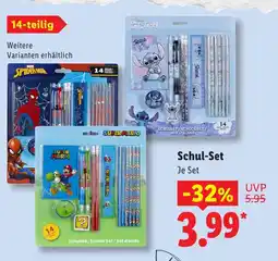 Lidl Schul-Set Angebot