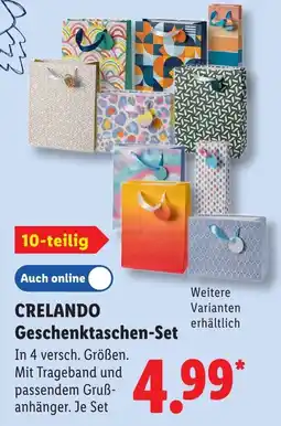 Lidl CRELANDO Geschenktaschen-Set Angebot