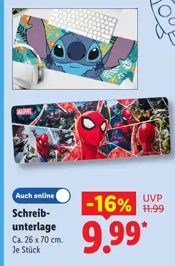 Lidl MARVEL Schreibunterlage Angebot