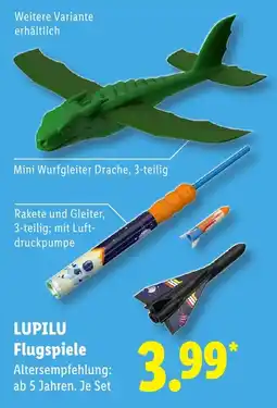 Lidl LUPILU Flugspiele Angebot