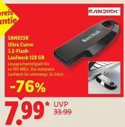 Lidl SANDISK Ultra Curve 3.2-Flash- Laufwerk 128 GB Angebot