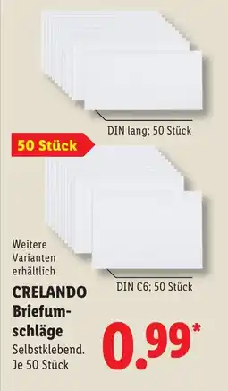 Lidl CRELANDO Briefumschläge Angebot