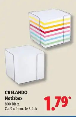 Lidl CRELANDO Notizbox Angebot