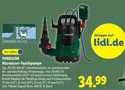 Lidl PARKSIDE Klarwasser-Tauchpumpe Angebot