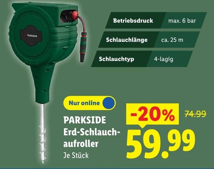 PARKSIDE Erd-Schlauchaufroller Angebot bei Lidl