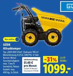 Lidl GÜDE Allraddumper Angebot