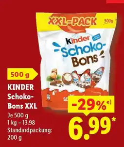Lidl KINDER Schoko- Bons XXL Angebot