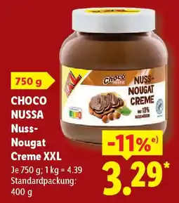 Lidl CHOCO NUSSA Nuss- Nougat Creme XXL Angebot