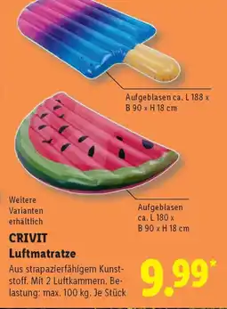Lidl CRIVIT Luftmatratze Angebot