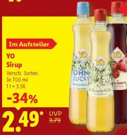 Lidl YO Sirup Angebot