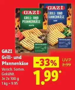 Lidl GAZI Grill- und Pfannenkäse -33% 999 Angebot