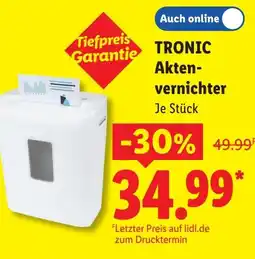 Lidl TRONIC Aktenvernichter Angebot
