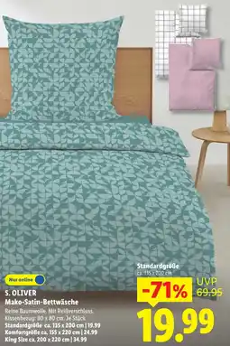 Lidl S.OLIVER Mako-Satin-Bettwäsche Angebot