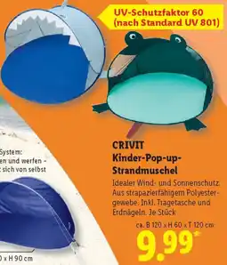 Lidl CRIVIT Kinder-Pop-up Strandmuschel Angebot