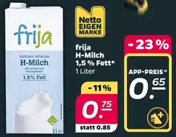 Netto frija H-Milch 1,5 % Fett Angebot