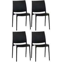 Netto Marken-Discount CLP 4er Set Stühle Maya I Wetterbeständige Stapelstühle bis zu 130 kg belastbar Angebot
