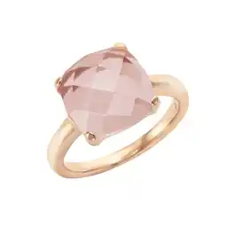 Netto Marken-Discount Jamelli Ring Silber 925 rosé-vergoldet mit echtem Rosenquarz 12mm Angebot