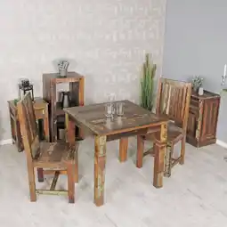 Netto Marken-Discount KADIMA DESIGN Esstisch DIANA: Landhaus-Stil, Massivholz, 80x80 cm, rustikal, stabil, pflegeleicht Angebot