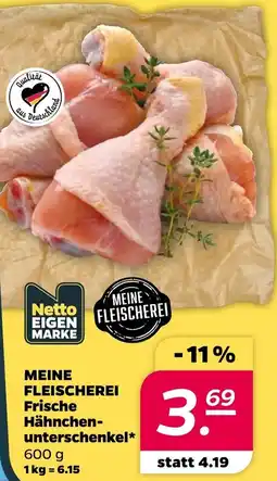 Netto MEINE FLEISCHEREI Frische Hähnchenunterschenkel Angebot