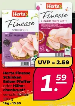 Netto Herta Finesse Schinken Bélem Pfeffer oder Hähnchenbrust Angebot
