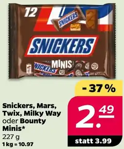 Netto Snickers, Mars, Twix, Milky Way oder Bounty Minis Angebot