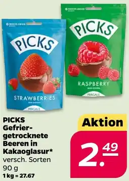Netto PICKS Gefriergetrocknete Beeren in Kakaoglasur Angebot