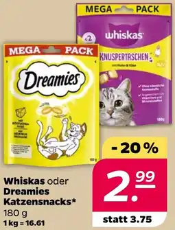 Netto Whiskas oder Dreamies Katzensnacks Angebot
