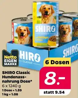 Netto SHIRO Classic Hundenassnahrung Dose Angebot